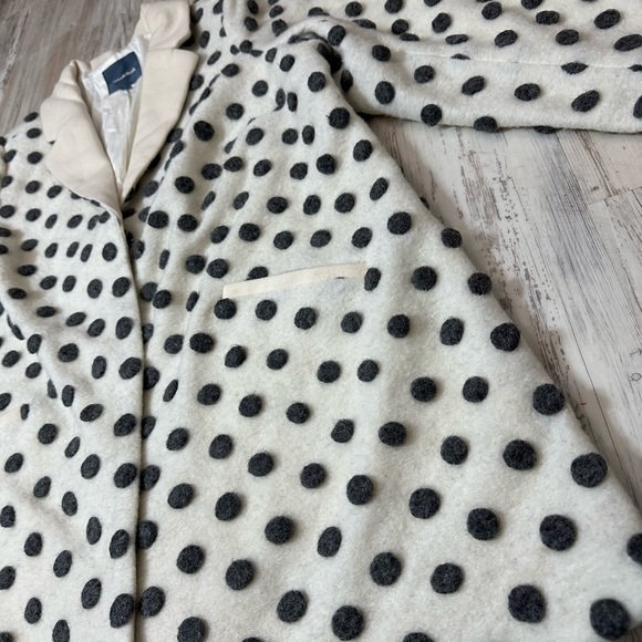 ModCloth Wool Salient Polka Dot Wool Blend Coat in Grey and White - Size 1x - Picture 5 of 16